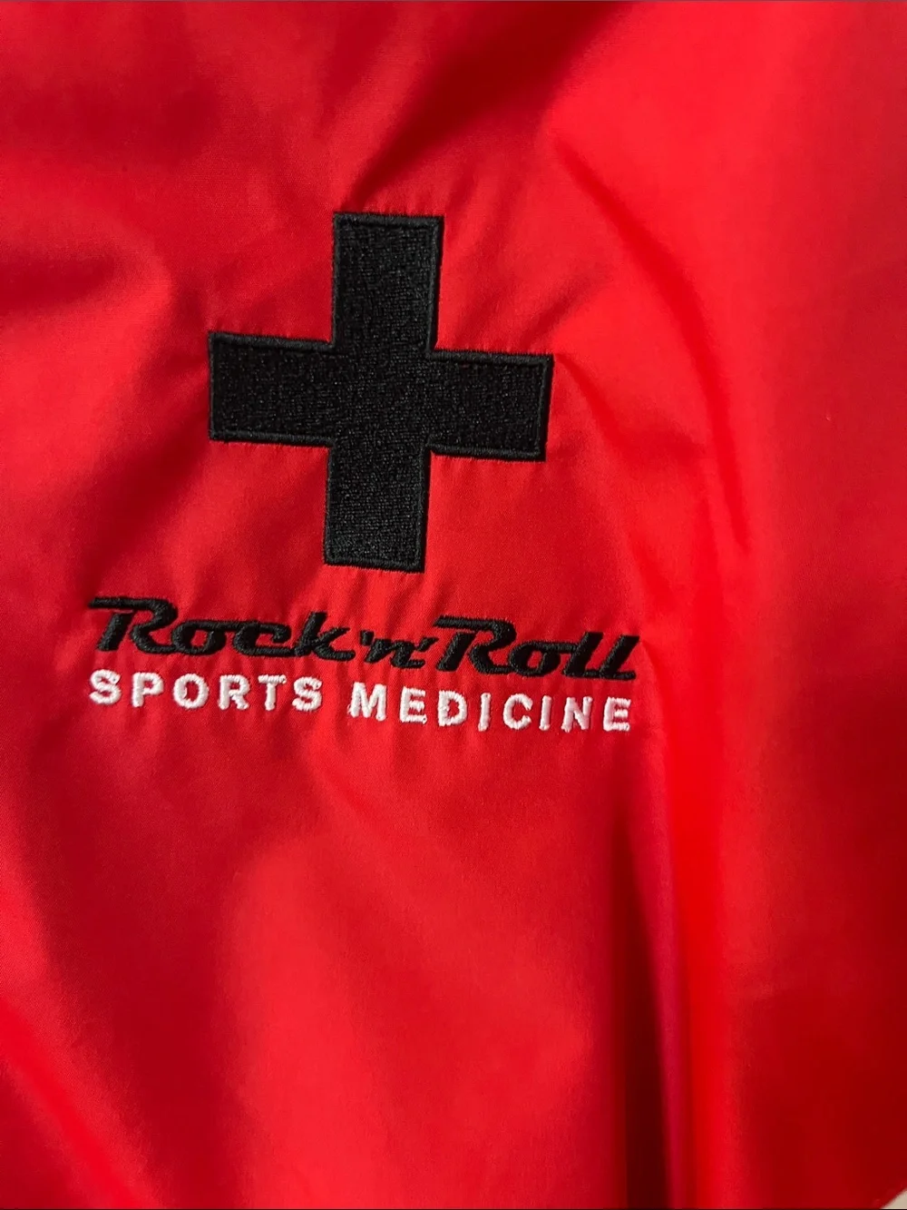 Sport-Tek Red & White Hooded Windbreaker